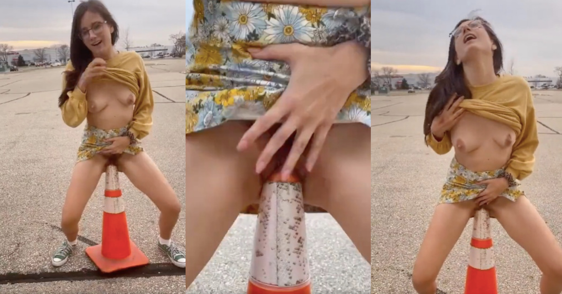 停車場雪糕筒插下體