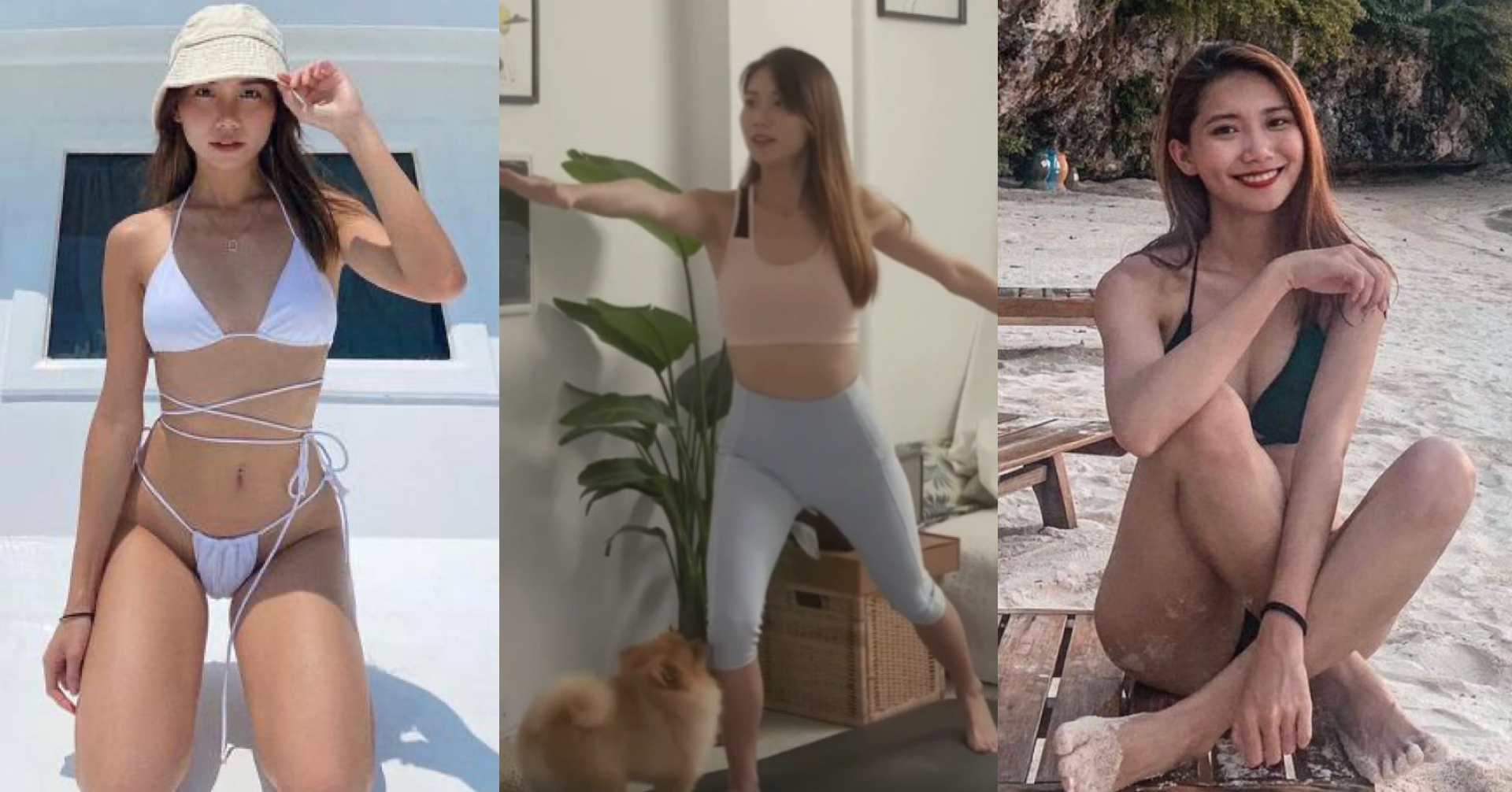 瑜珈褲港女 小腿俾狗狂屌好興奮