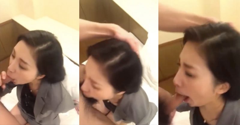 已婚OL著西裝口交 超淫望鏡頭含到食雪條咁