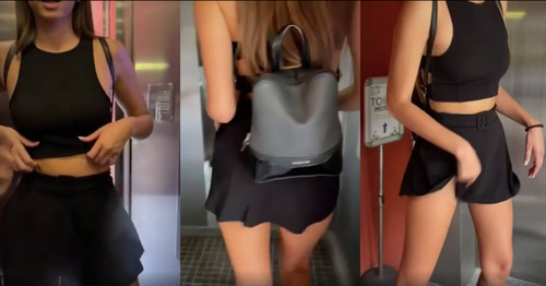 香港長腿ABC太熱 真空搭lift玩露出