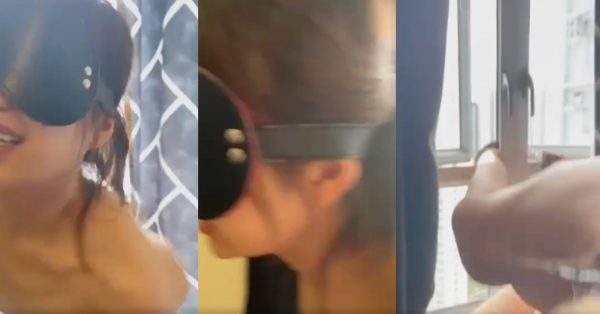 公屋港女雙手綁窗口 玩SM隔籬屋睇晒