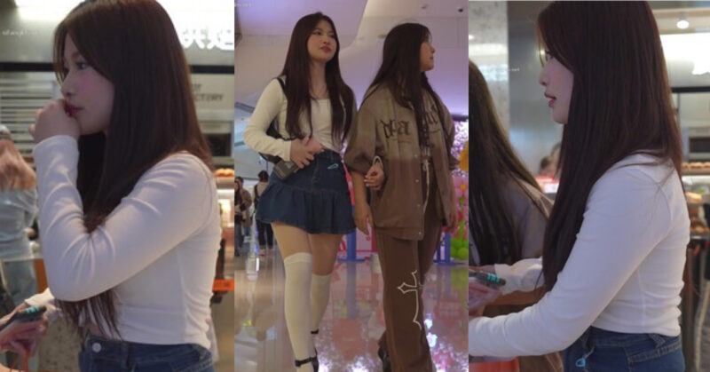 短裙牛仔美女 孖閵蜜行商場遭抄底